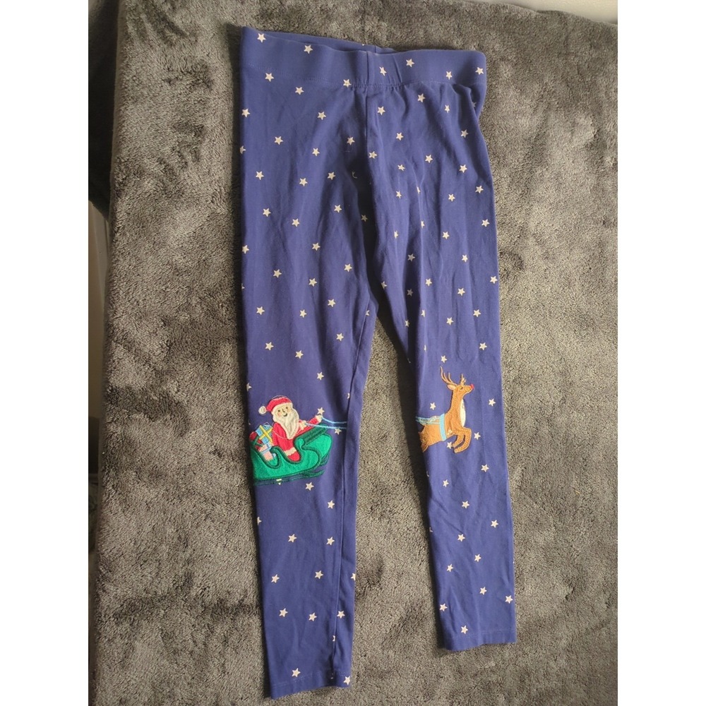 Mini Boden Santa Leggings Size 9-10y